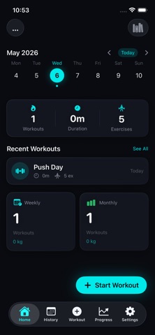 WorkJournal - Gym Tracker Screenshot 2 of 10