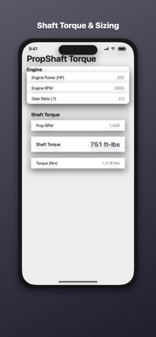 Propeller Shaft Torque Calc Screenshot 1 of 3