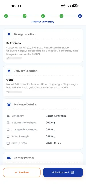 Pocket Parcel: Delivery App screenshot 2