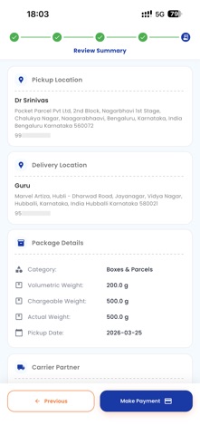 Pocket Parcel: Delivery App screenshot