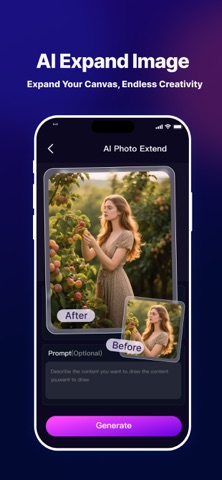 Pixora: AI Photo Expander iPhone screenshot