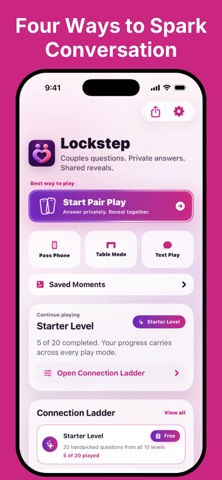 Lockstep: Couples Questions iPhone screenshot