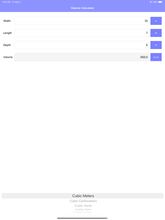 Screenshot #6 pour Volume Calculator Pro