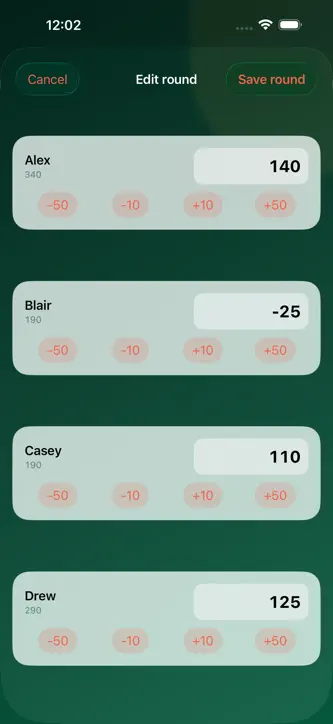 Rummy 500 Scorekeeper screenshot 3