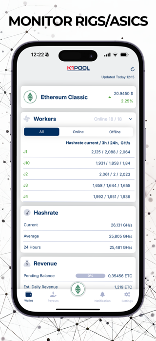 K1Pool: Crypto Mining Pool Screenshot 1 of 3