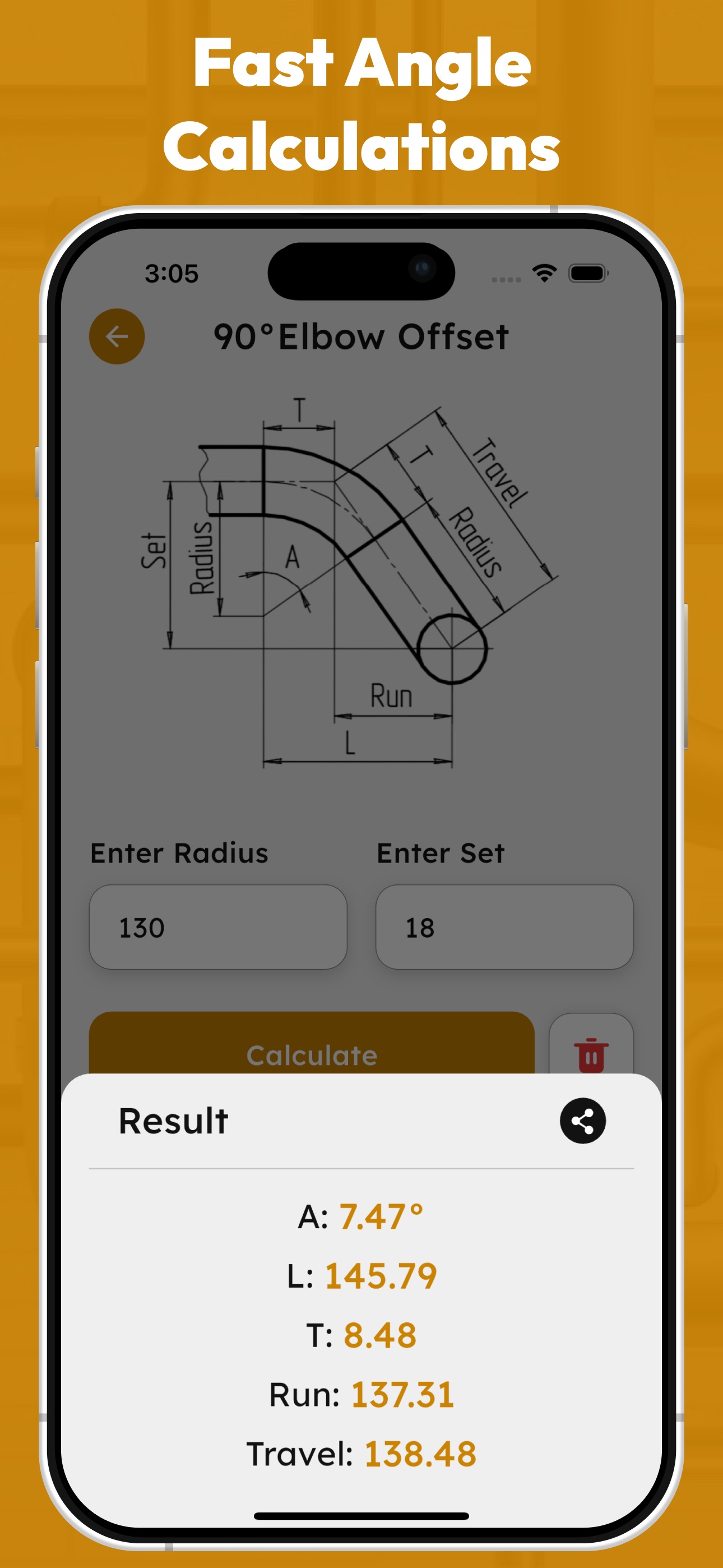 Offset Pipe Calculator screenshot 6