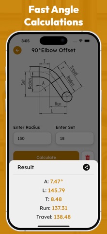 Offset Pipe Calculator Screenshot 6 of 6