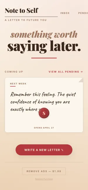 Note To Self - Sealed Letter screenshot 1