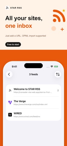 STAR RSS Reader: News & Blogs iPhone screenshot