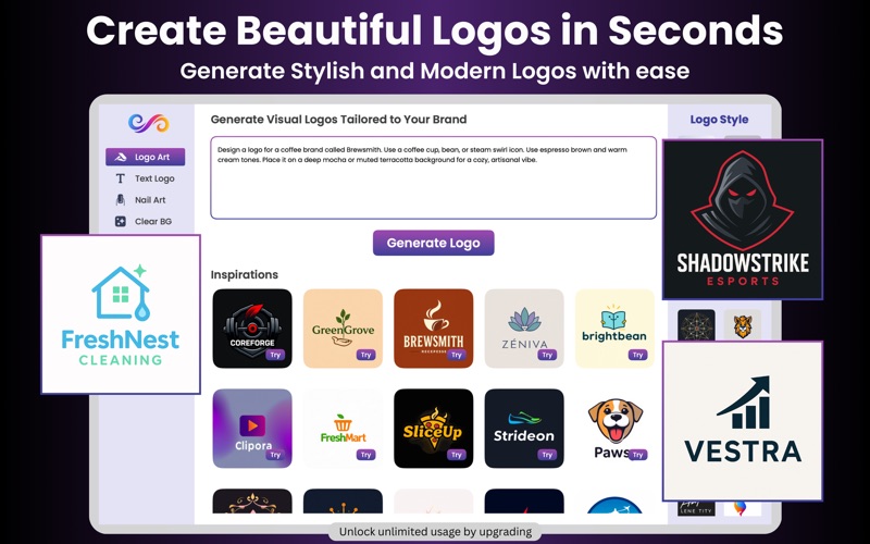 AI Logo Generator - PixiCraft iPhone screenshot