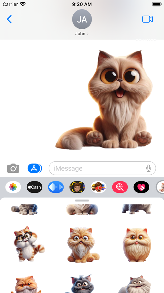 #6. Goofy Persian Cat Stickers (iOS) By: Paul Scott