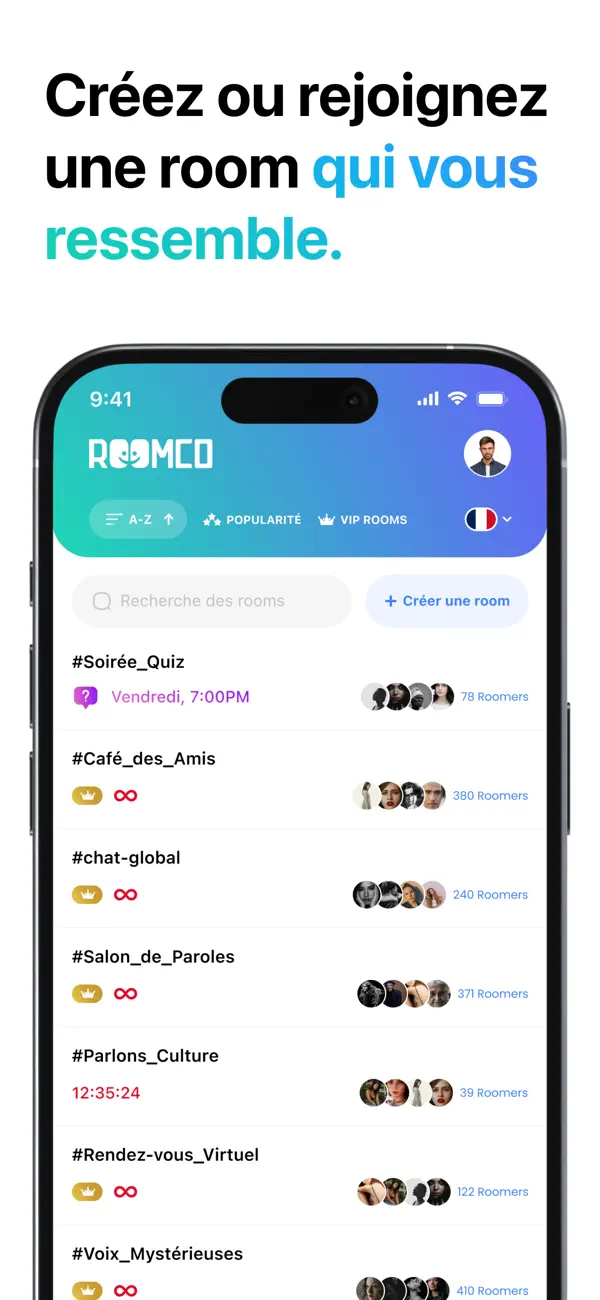 Screenshot #1 pour Roomco - tchat, fun, rencontre