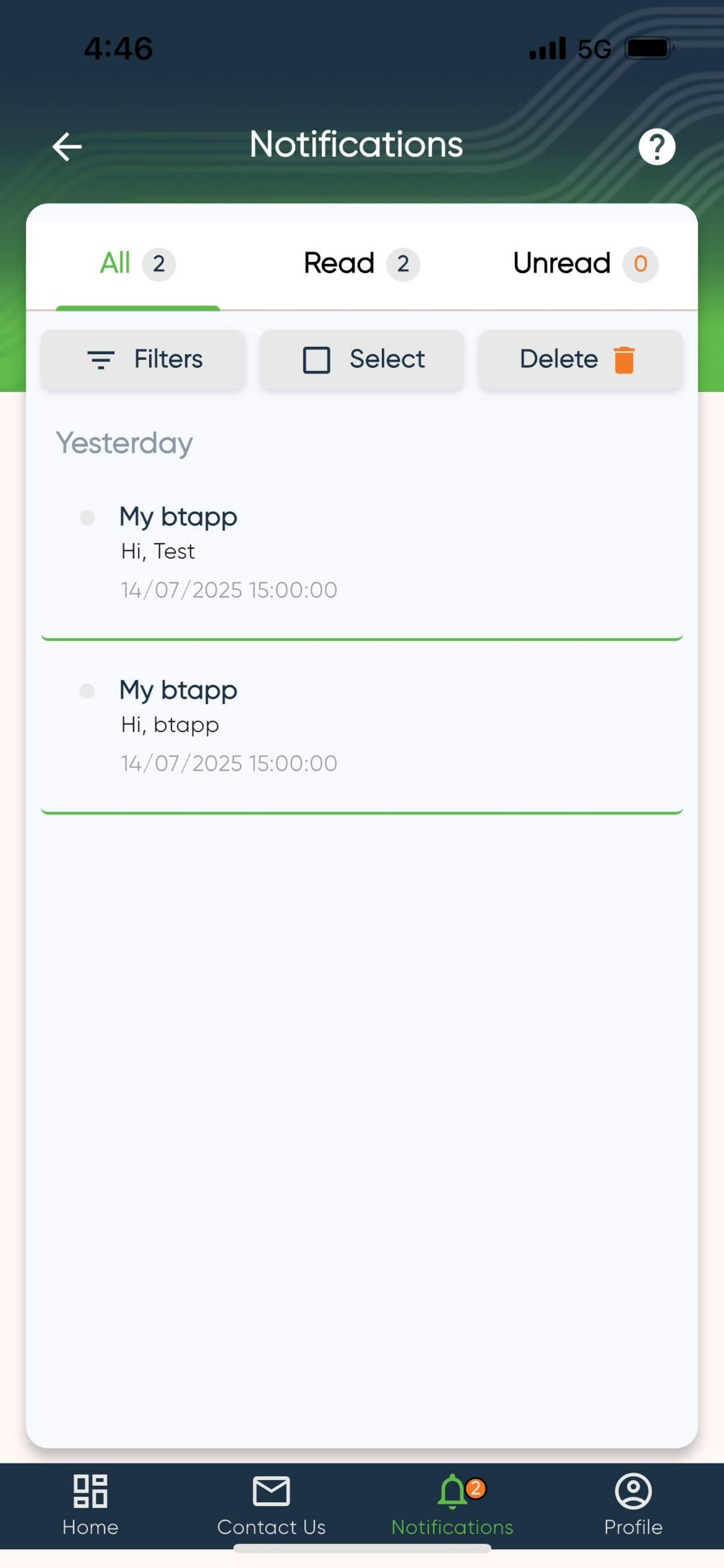 My BT App