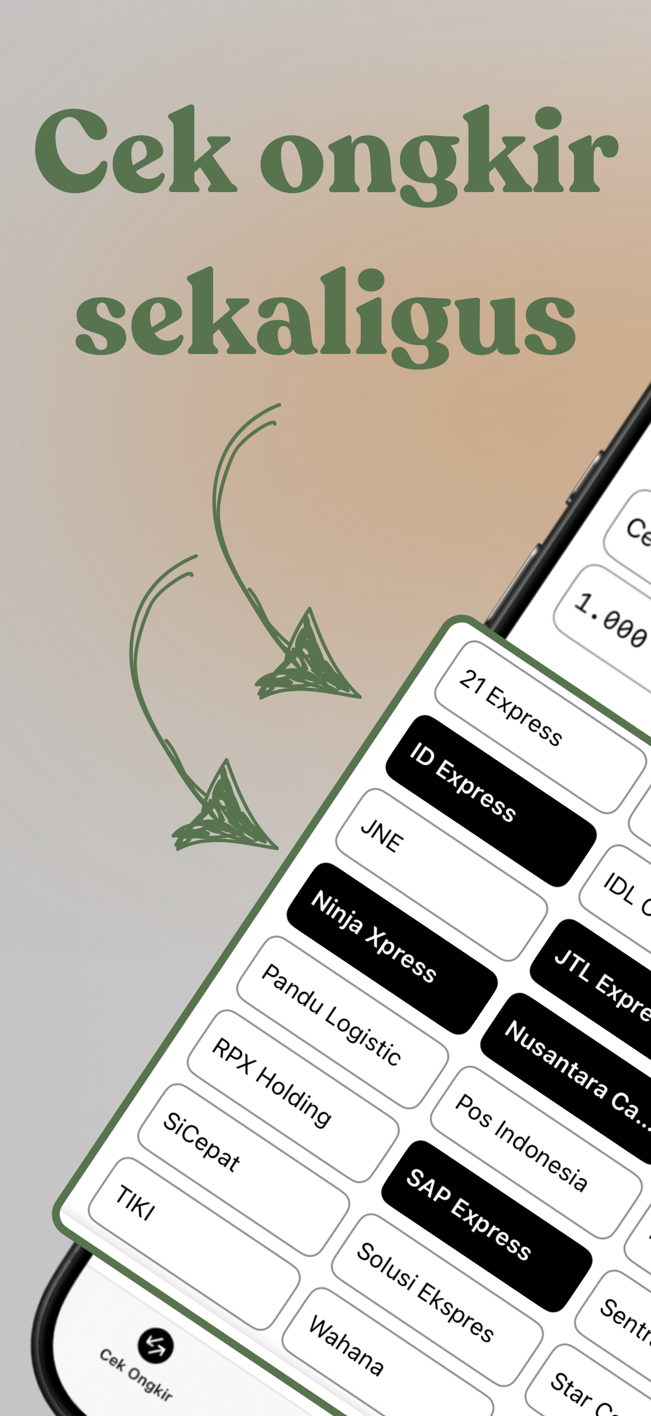 Cek Ongkir, Lacak Paket: Kilat