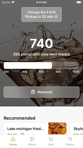 Chicago Bar & Grill app screenshot