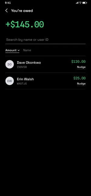 Ledger — Who owes you screenshot 2