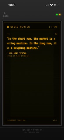 Quotron Quotes screenshot