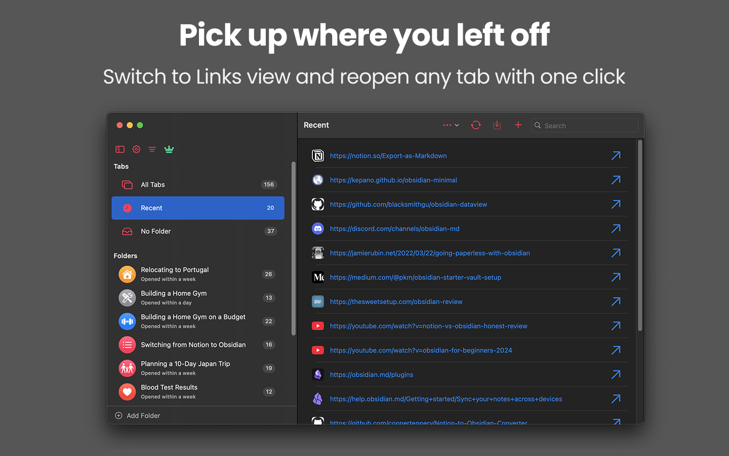 TabLinker: Tabs Manager