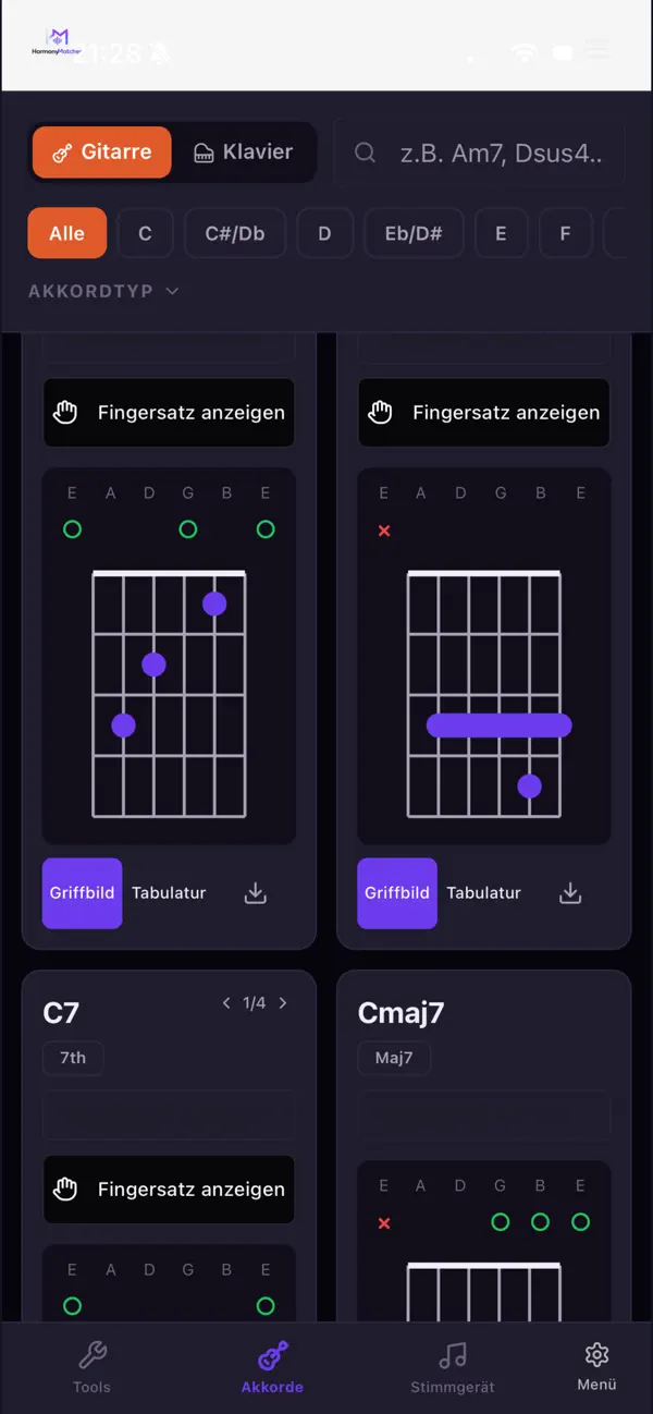 Screenshot #3 pour HarmonyMatches - Music Tools