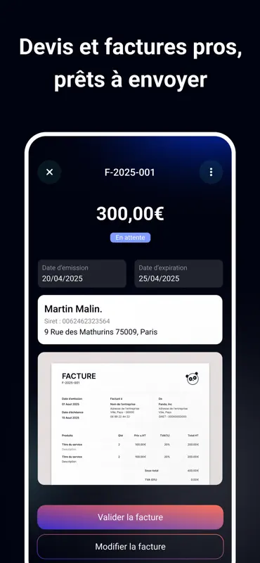 Rappidos - Devis et Facture IA screenshot 5 of 8