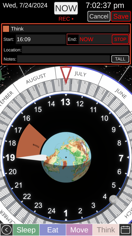 #10. Monad Calendar Clock (iOS) By: Earth at the Center LLC