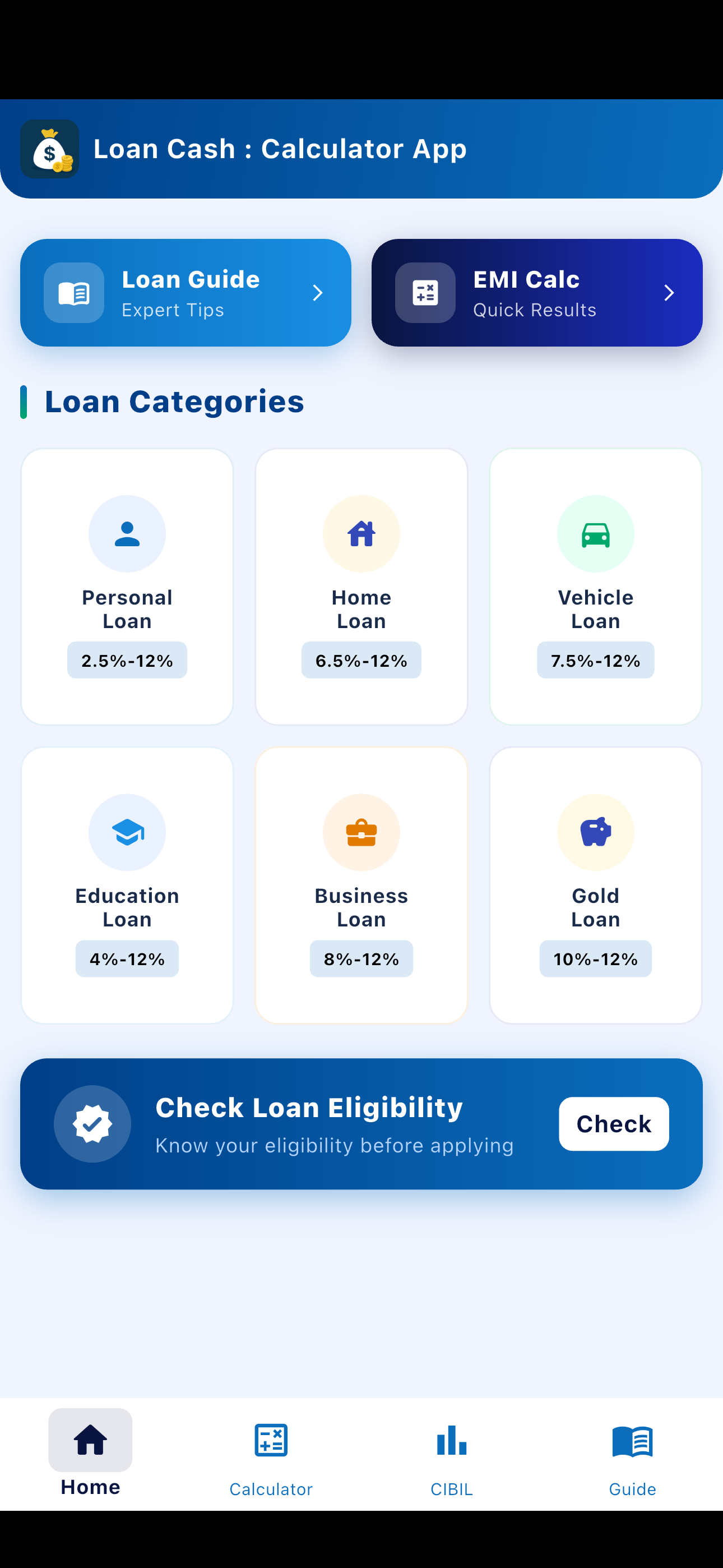 Loan Cash : Calculator App