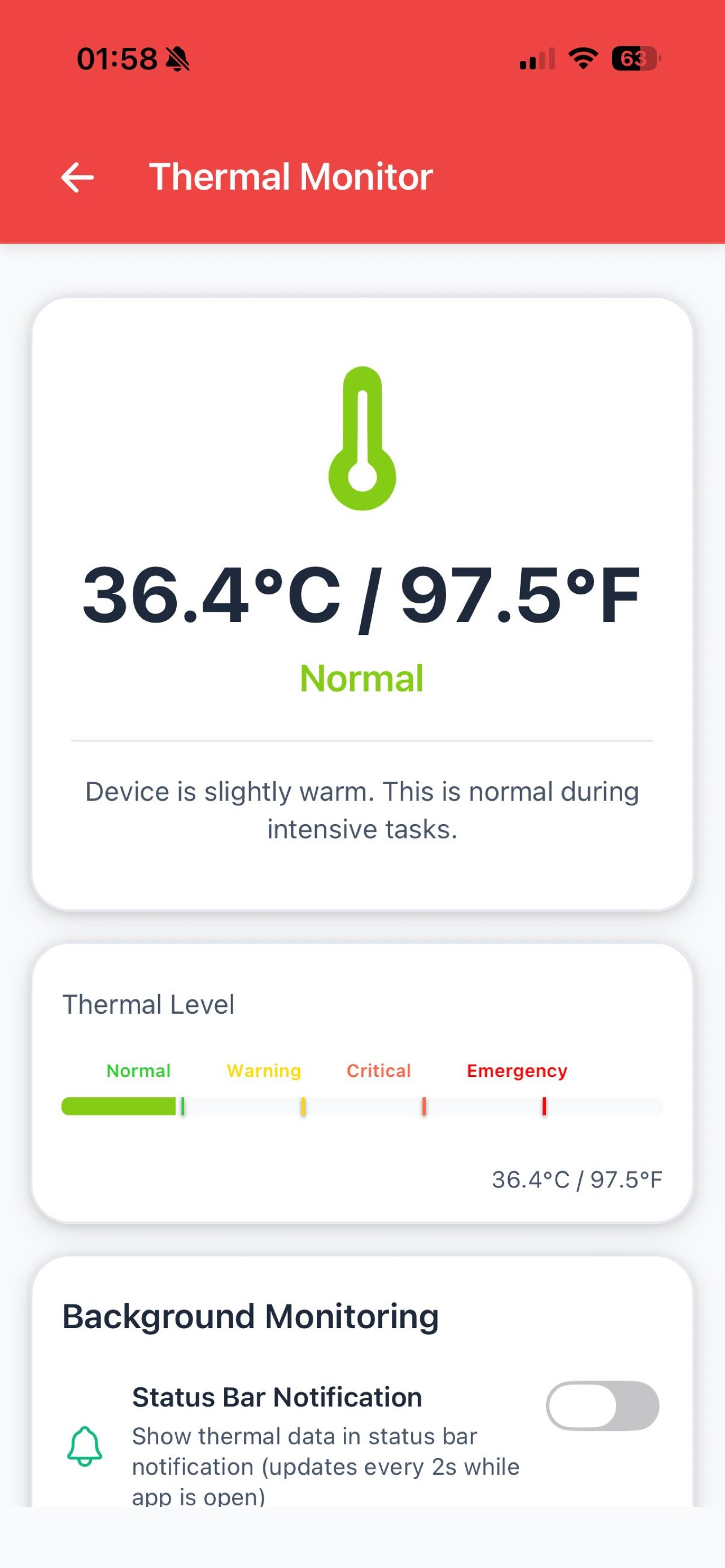 Phone Temperature