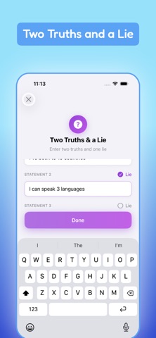 Icebreakers: Couple Games iPhone screenshot