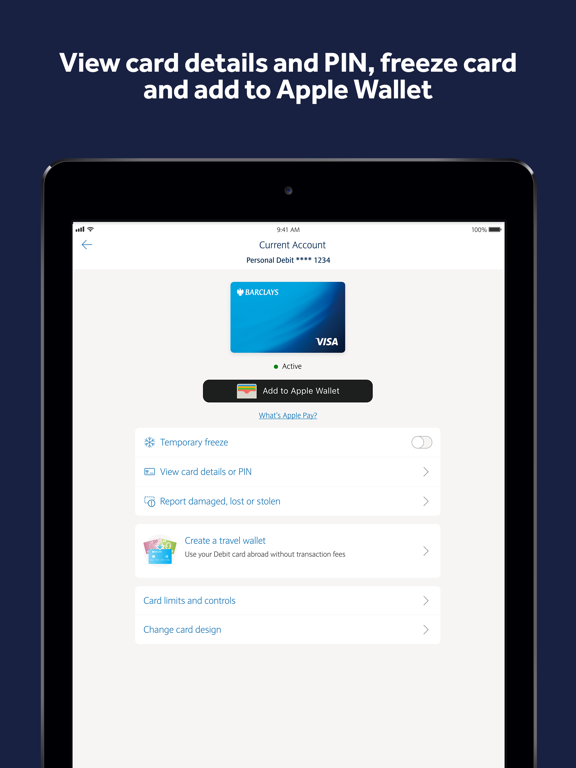 Barclays UK iPad screenshot 7 - Finance app