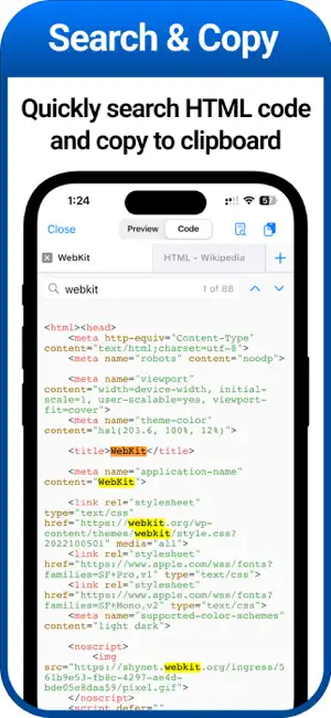 HTML Viewer: View Source iPhone screenshot 4