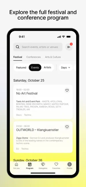 Amsterdam Dance Event App iPhone screenshot 3