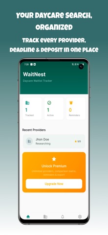 WaitNest: Daycare Waitlist App iPhone screenshot