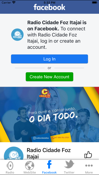 Rádio Cidade Foz Itajaí FM Screenshot