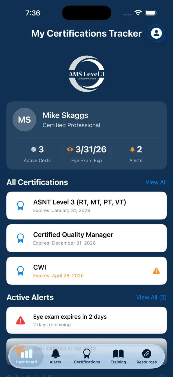 Screenshot #2 pour My Certification Tracker