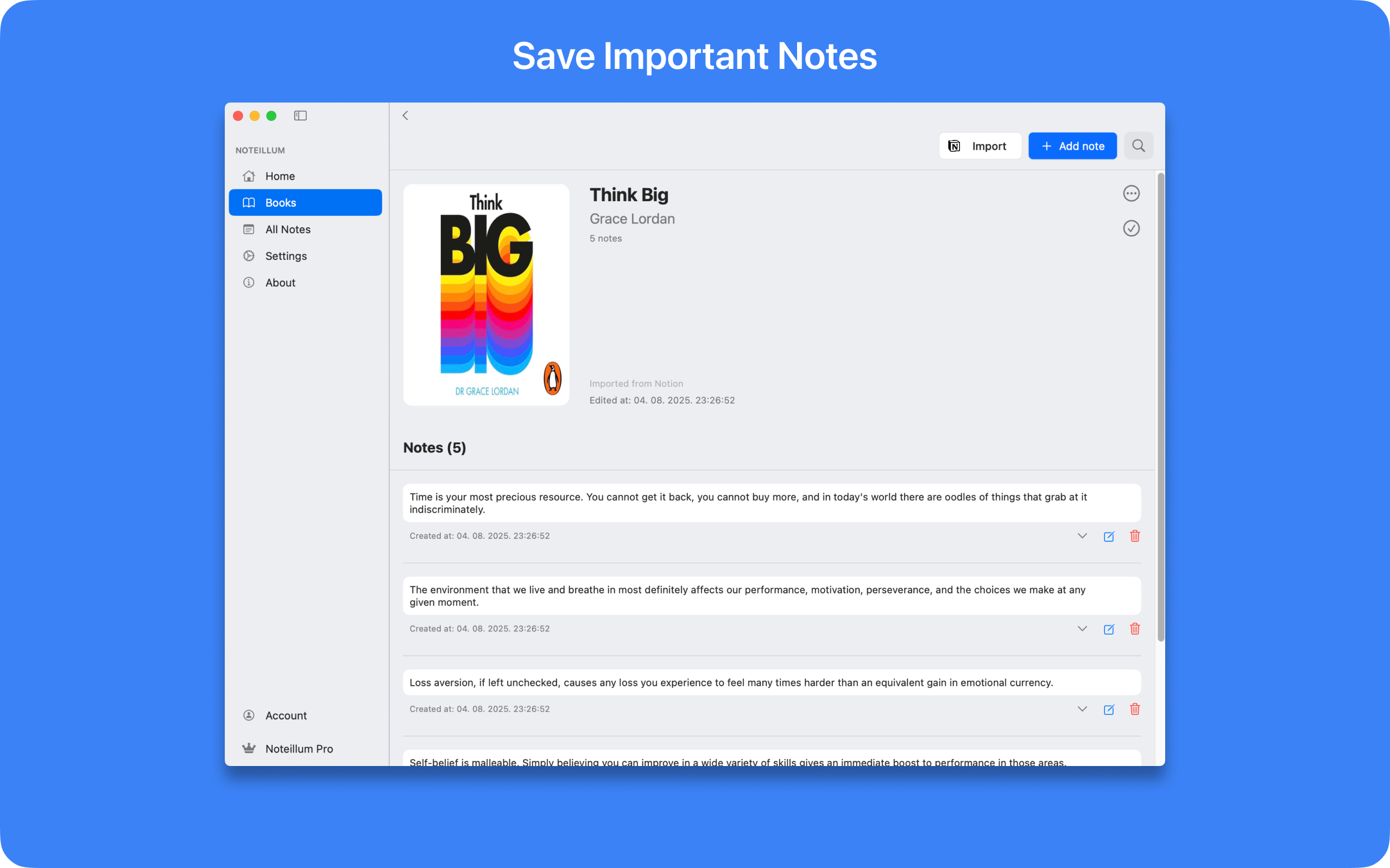 Notes from book - Noteillum screenshot 10