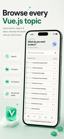 Learn Vue.js & JavaScript iPhone screenshot
