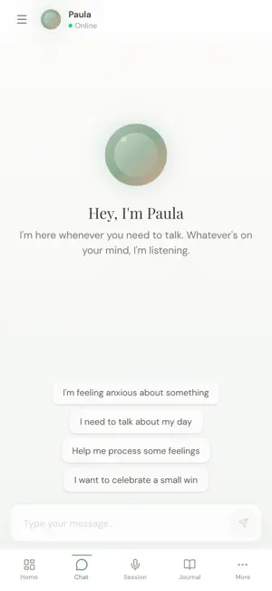 Paula: AI Wellness Chat screenshot 2