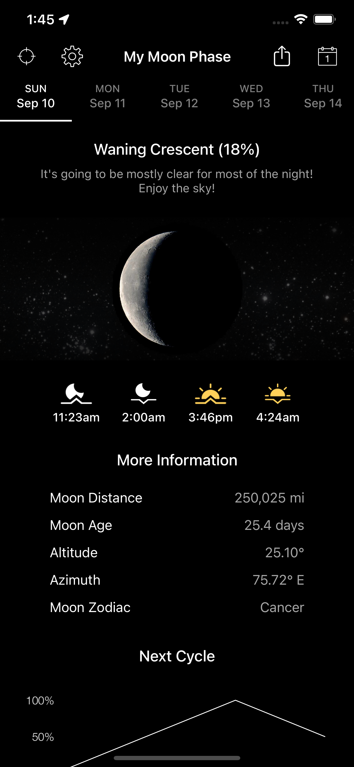 My Moon Phase - Lunar Calendar