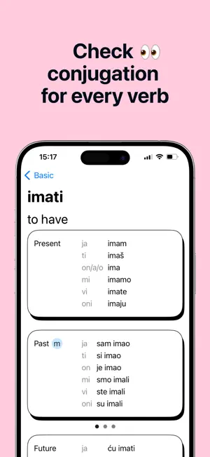 100 Serbian Verbs screenshot 3