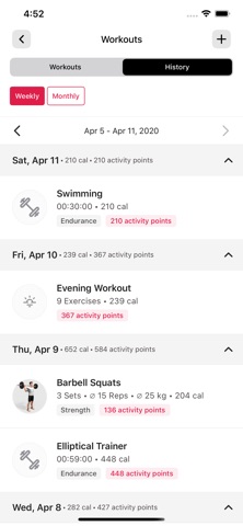 myFitness+ screenshot