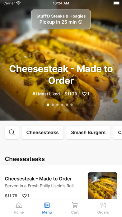 Stuff'D Steaks & Hoagies iPhone screenshot 2 - Food & Drink app