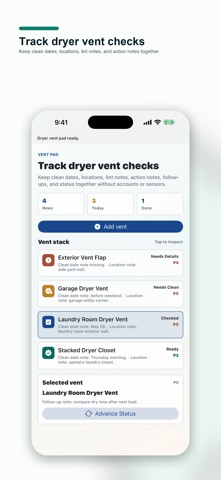 Dryer Vent Check Pad のスクリーンショット