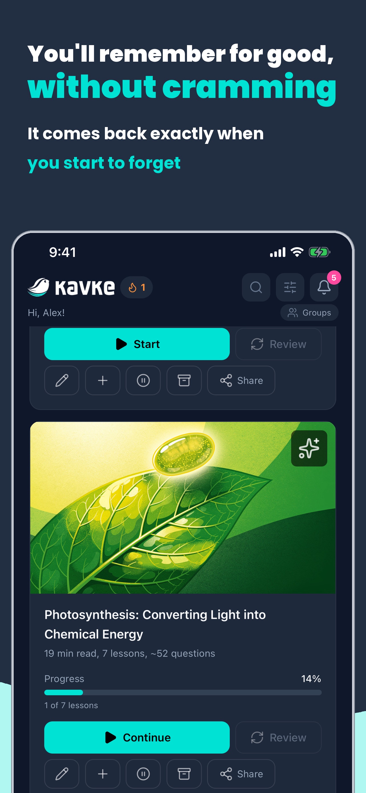 Screenshot 1 of Kavke: knowledge that sticks