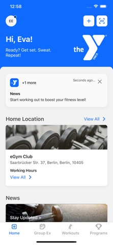 Southeastern IN YMCA screenshot