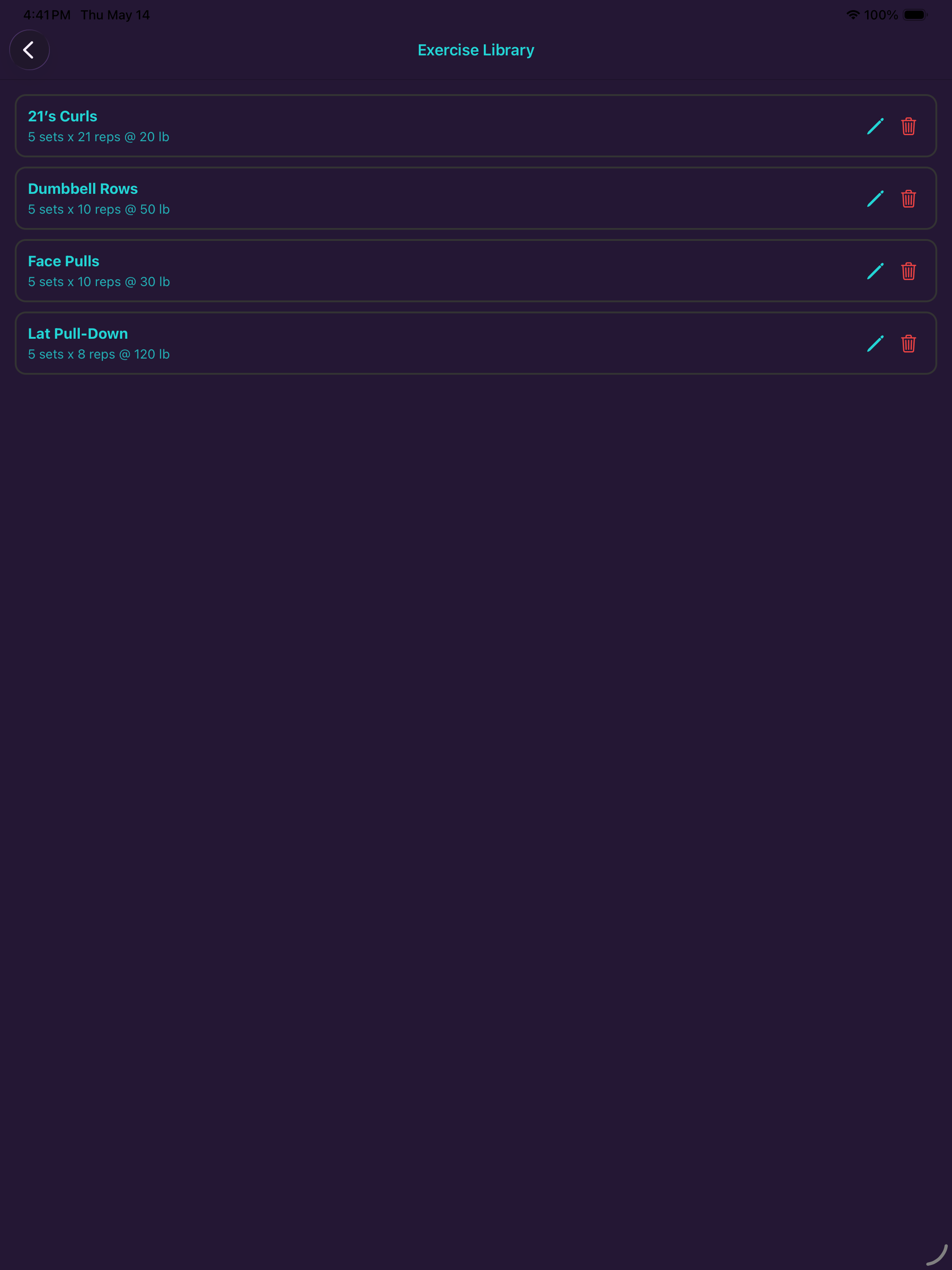 Axios Workout Tracker screenshot 12