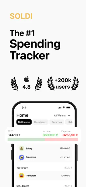 Expense Tracker - Soldi screenshot 1
