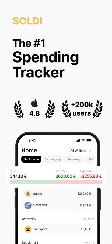 Expense Tracker - Soldi screenshot 1 of 6