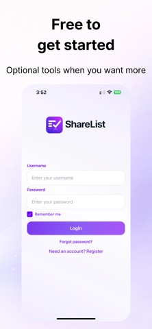ShareList App screenshot