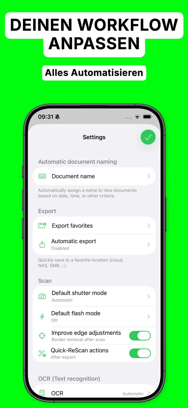 OCR Scanner - QuickScan iPhone App Screenshot 6 – Produktivität