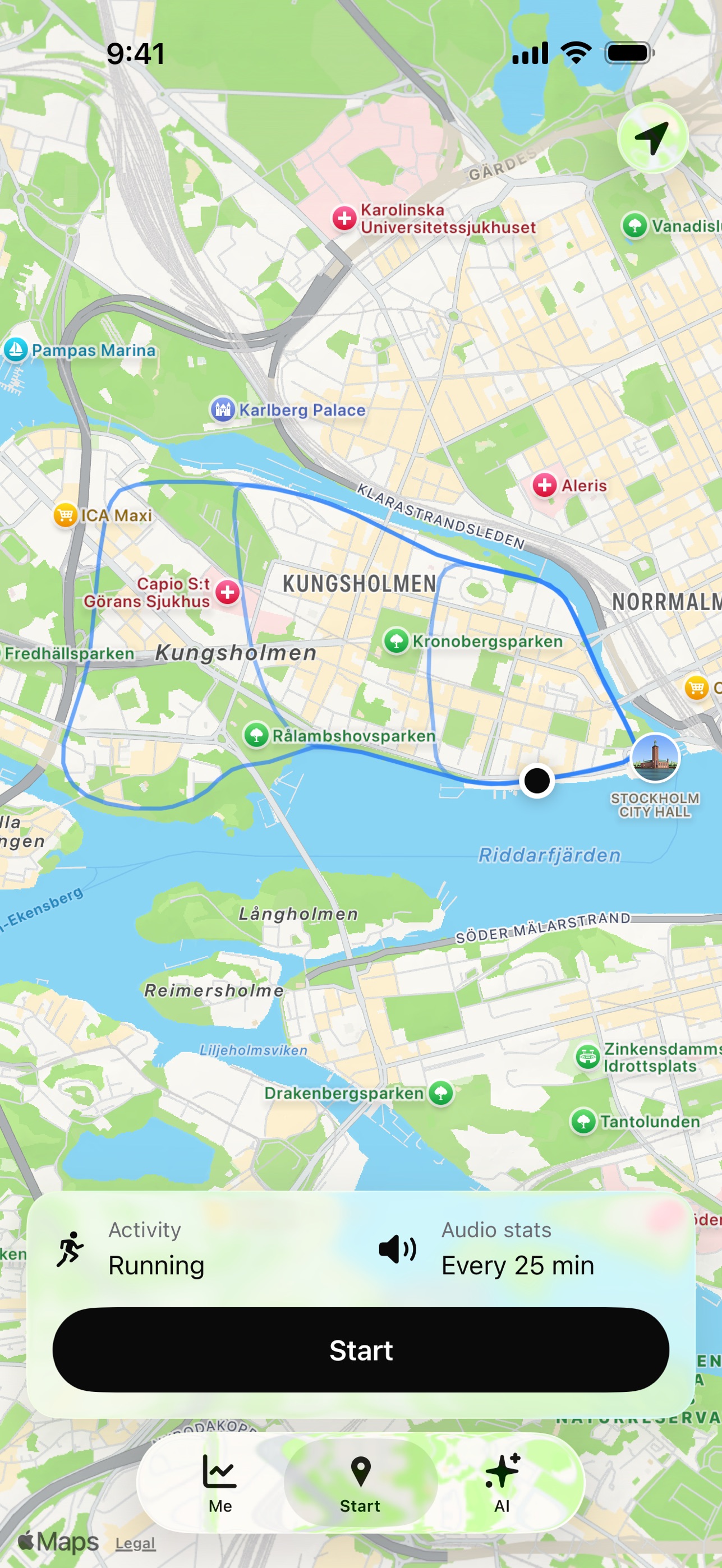 Screenshot 1 of PTrace: Run Tracker